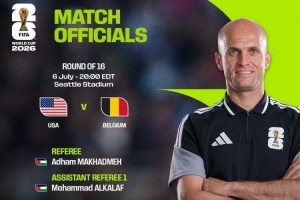 世界杯1/8决赛美国vs比利时裁判组：约旦裁判马哈德迈担任主裁_免费直播入口_全场录像回放