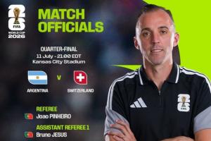 FIFA官方：皮涅罗＆葡萄牙裁判组执法世界杯1/4决赛阿根廷VS瑞士直播_免费在线观看_比赛视频回放