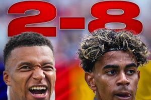 悬殊2-8！姆巴佩vs亚马尔战绩：10战仅2胜，5次单场淘汰赛全败-yx